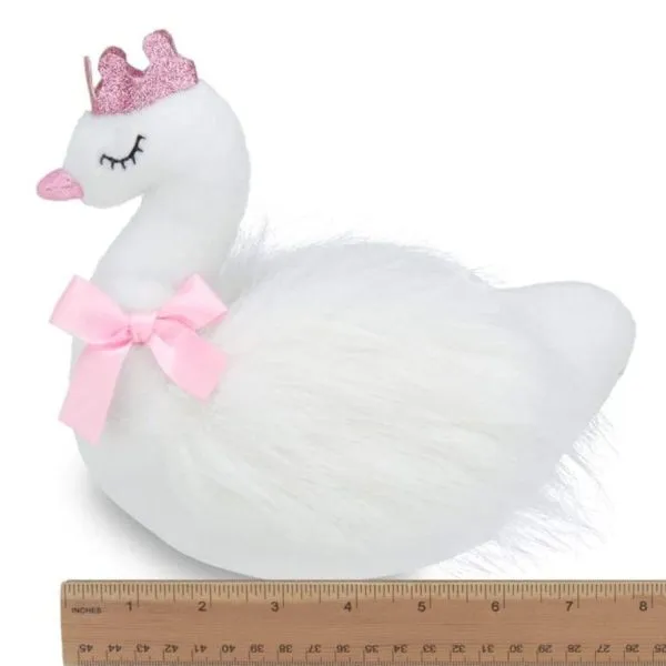 Princess Grace Plush Stuffed Swan with Crown