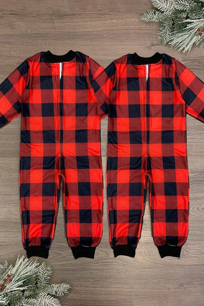 "Cousin Crew" Buffalo Plaid Onesie Pajamas