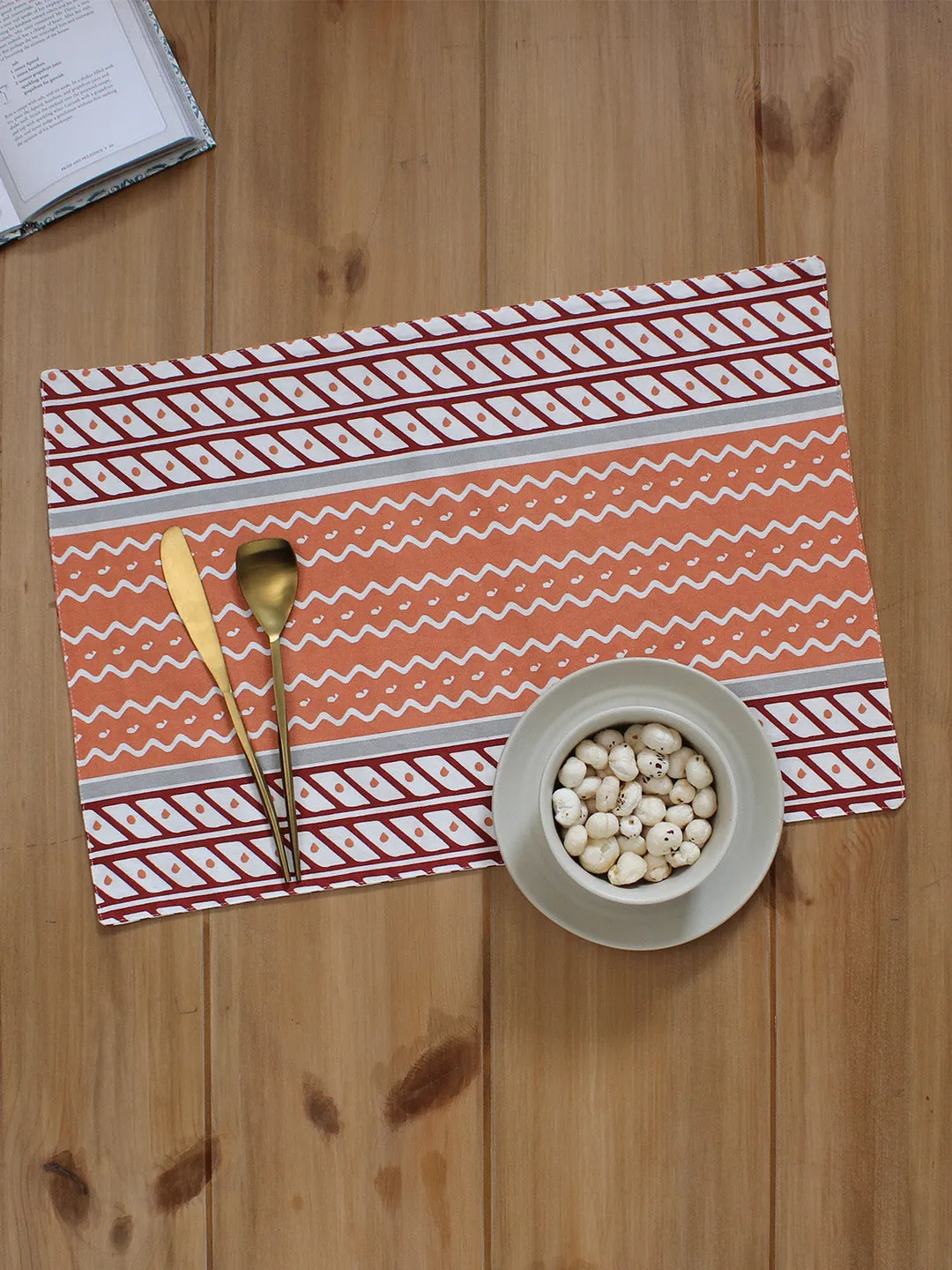 Sarovar - Set Of 4 Placemats (Red)