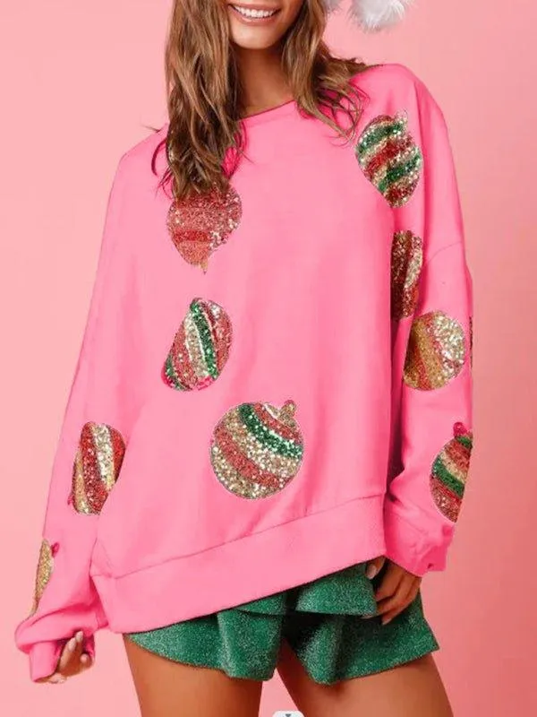 Sassy Dazzle Sequin Christmas Ornament Sweater