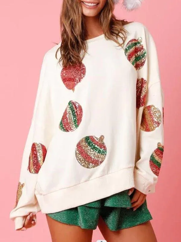 Sassy Dazzle Sequin Christmas Ornament Sweater