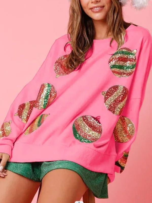 Sassy Dazzle Sequin Christmas Ornament Sweater