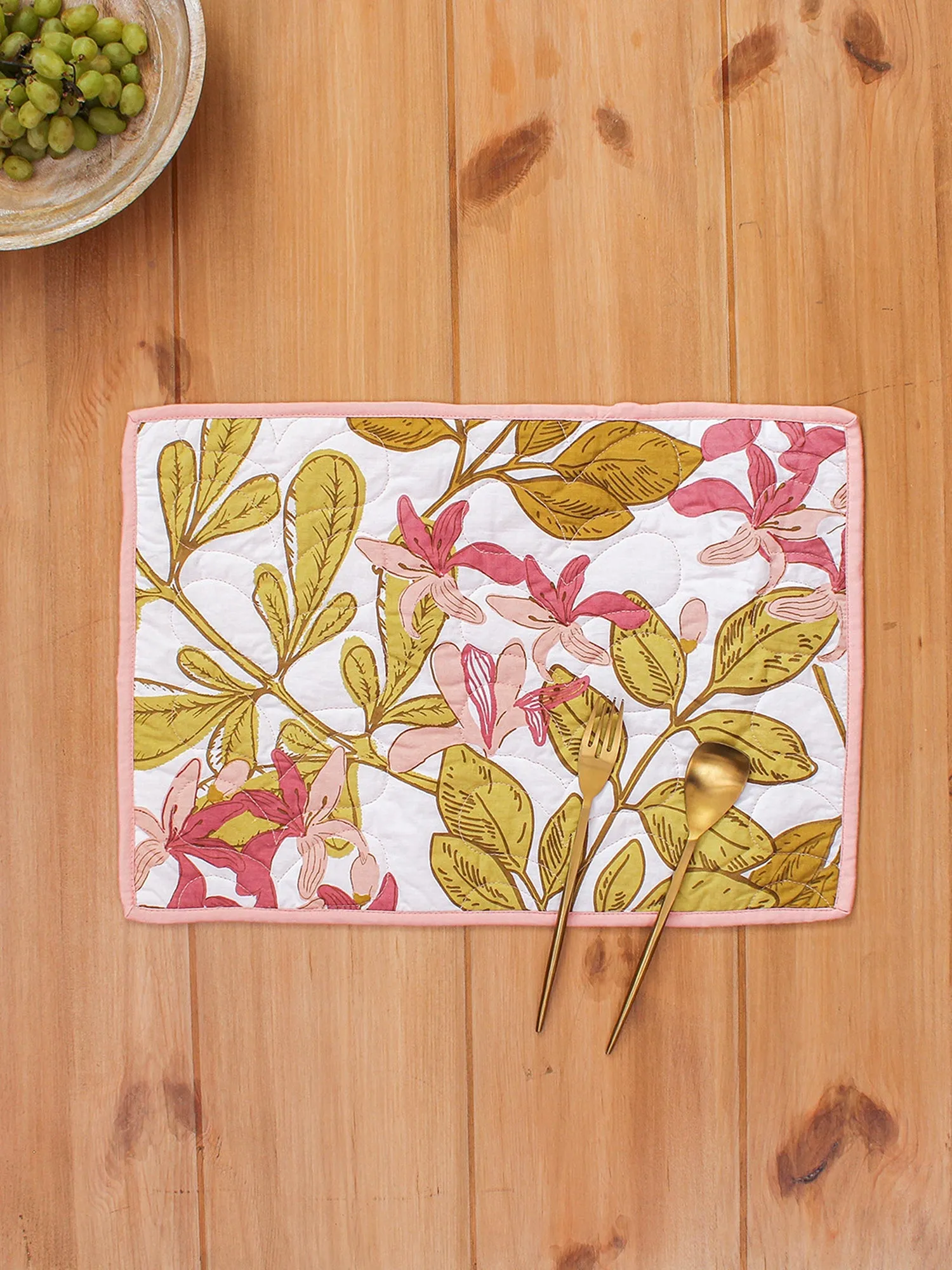 Senjana - Set Of 2 Placemats (Pink)