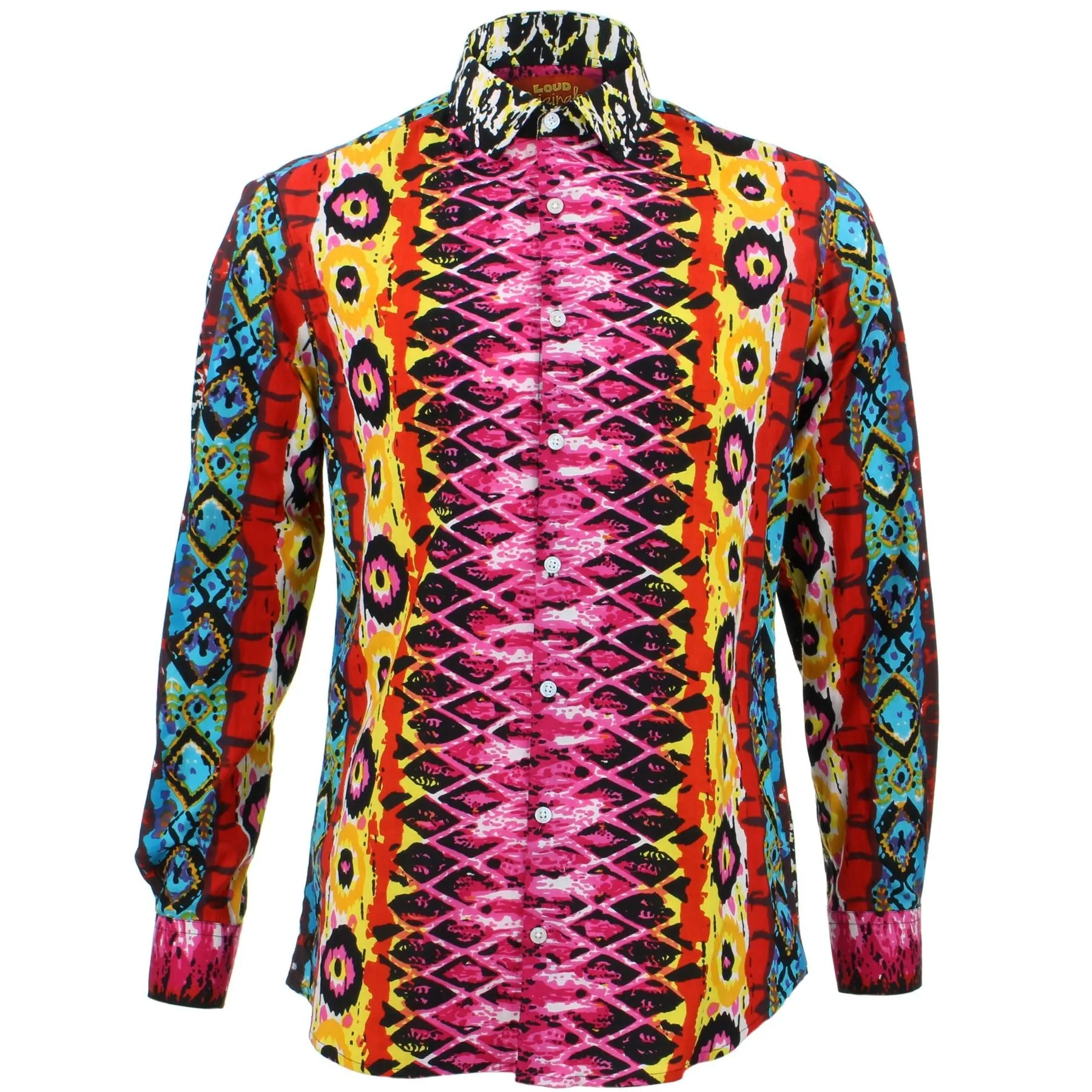 Tailored Fit Long Sleeve Shirt - Psychedelic Snakeskin