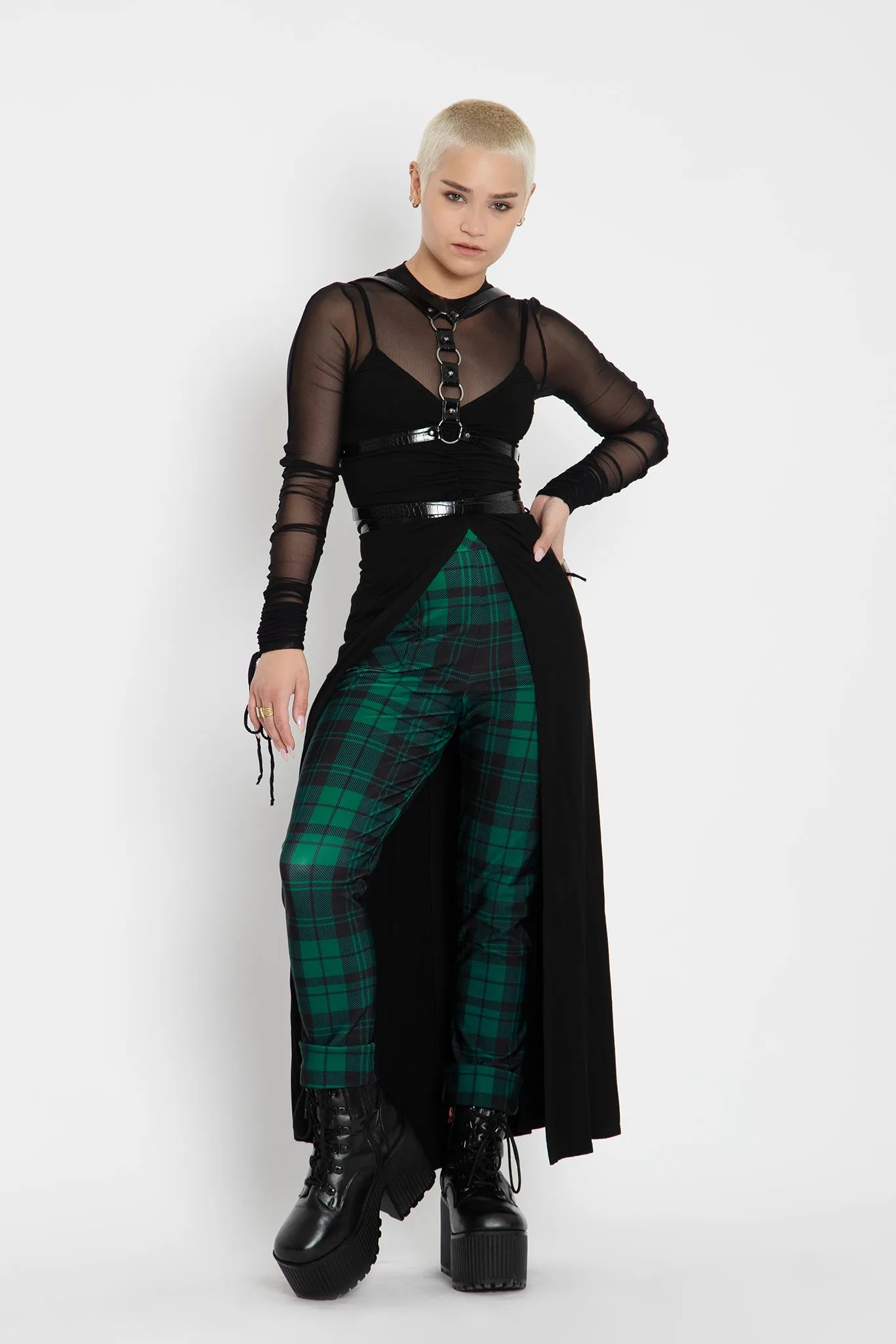 Tartan Pine Cuffed Pants