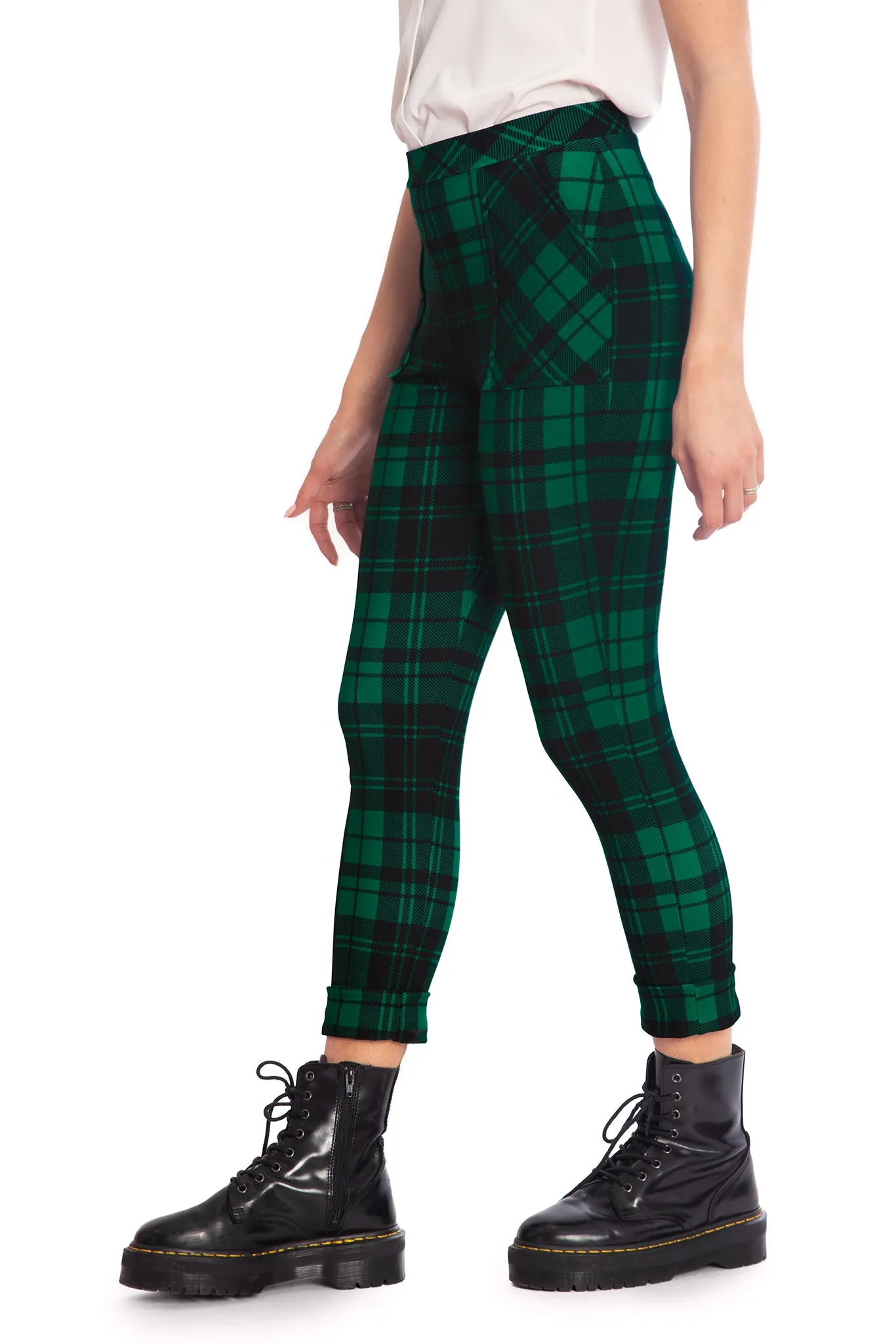 Tartan Pine Cuffed Pants