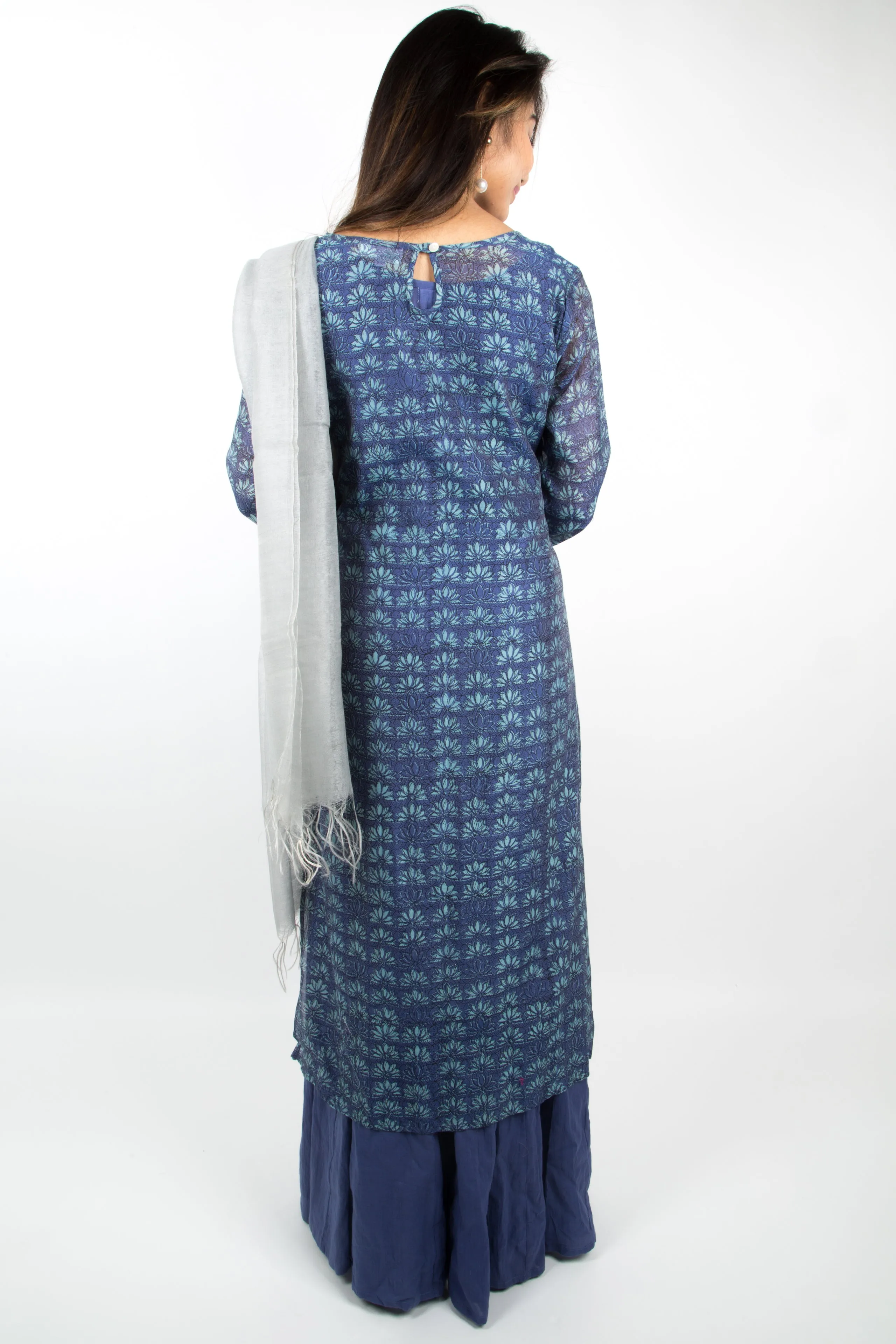 Tunic Chanderi - lotus blue