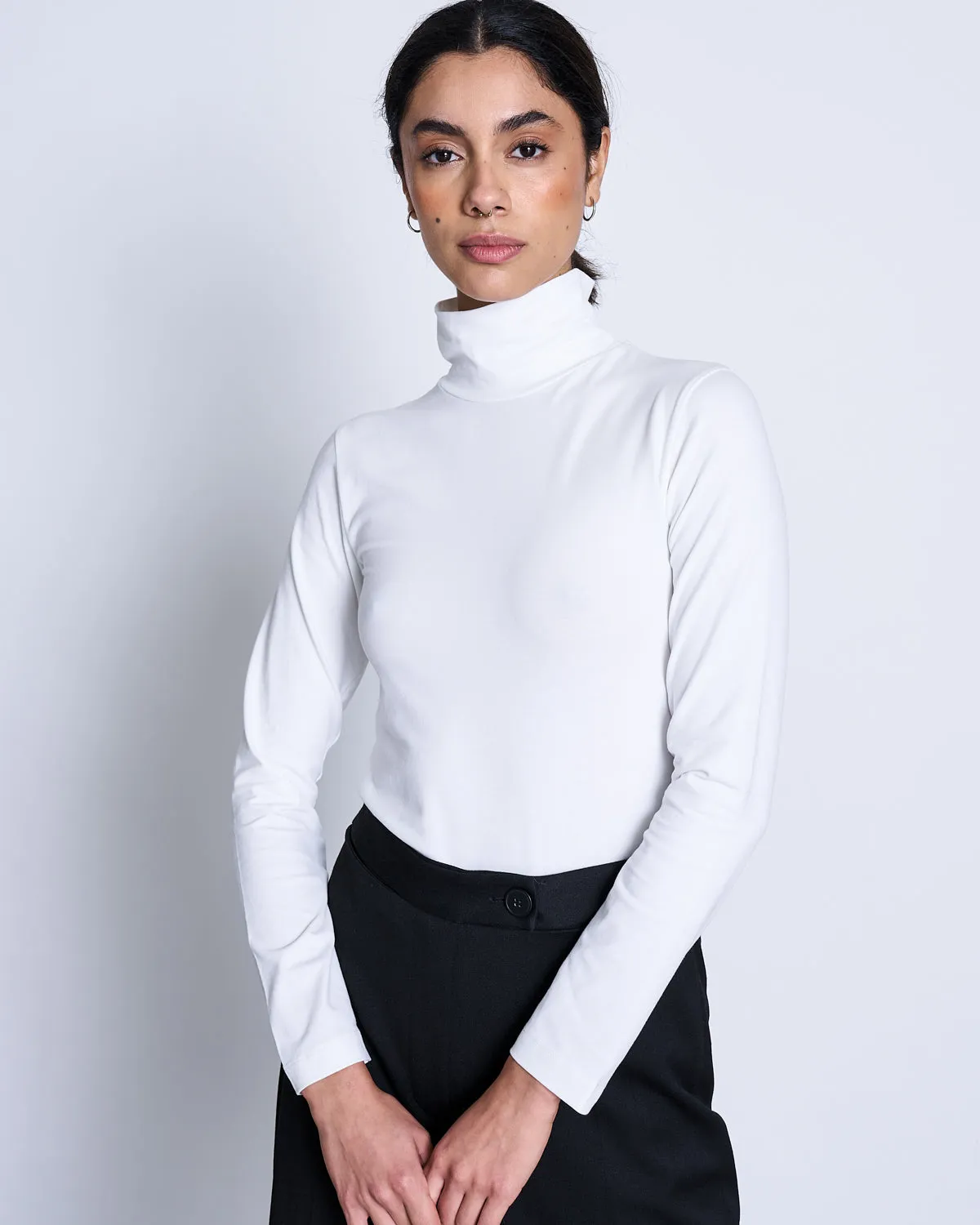 TURTLENECK MIO WHITE GOTS