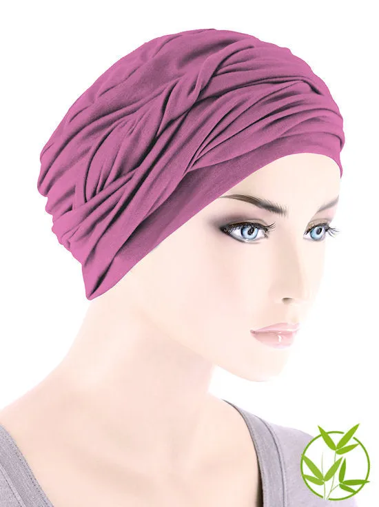 TWISTBB-ROSEPINK#Bamboo Twisty Turban in Rose Pink