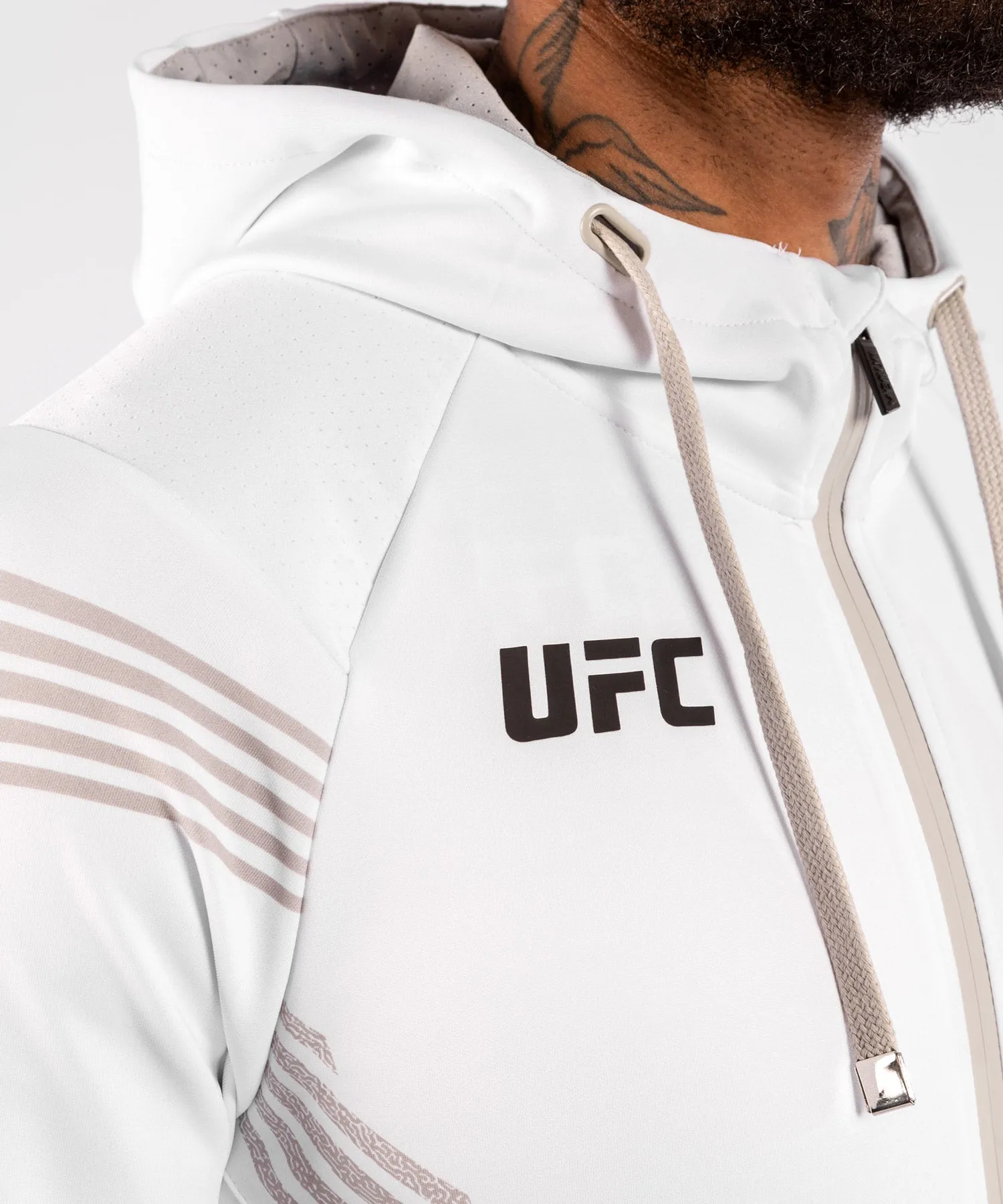 UFC Venum Authentic Fight Night Men's Walkout Hoodie - White