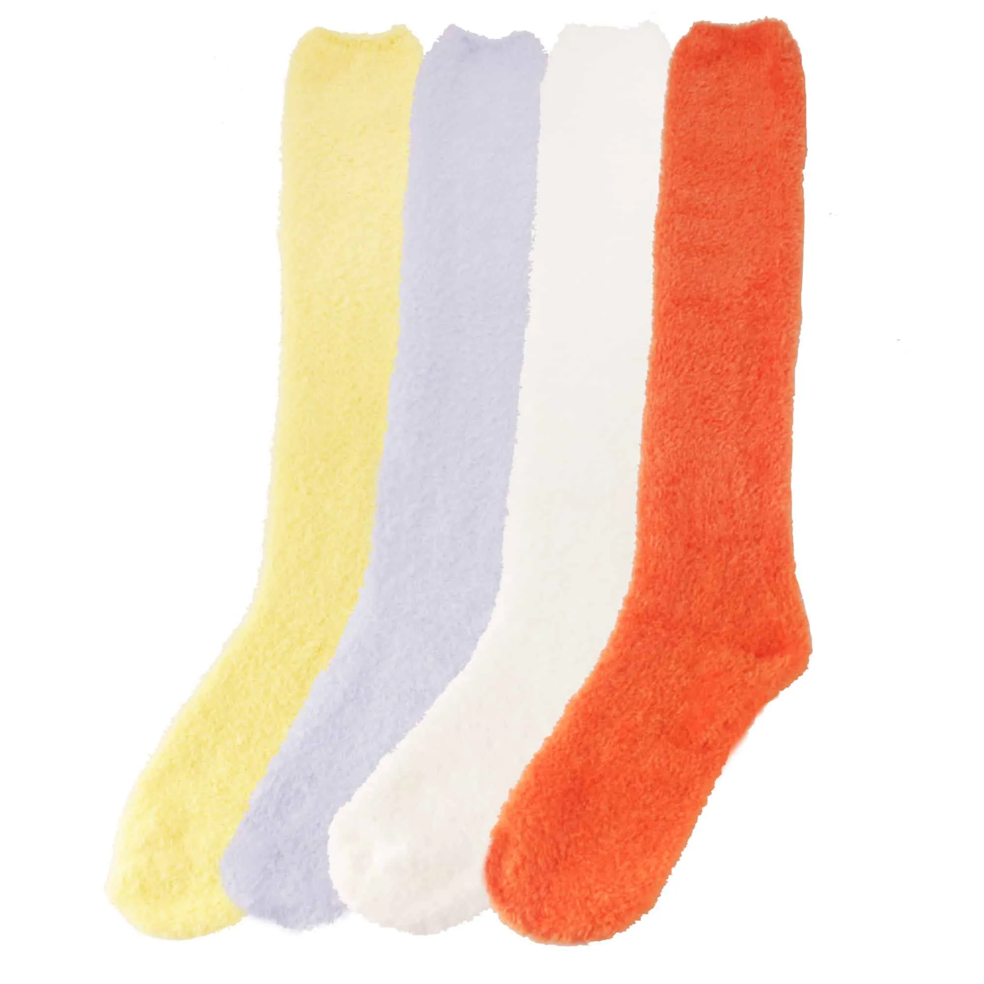 Women's Fuzzy Pastel Colored Knee High Socks