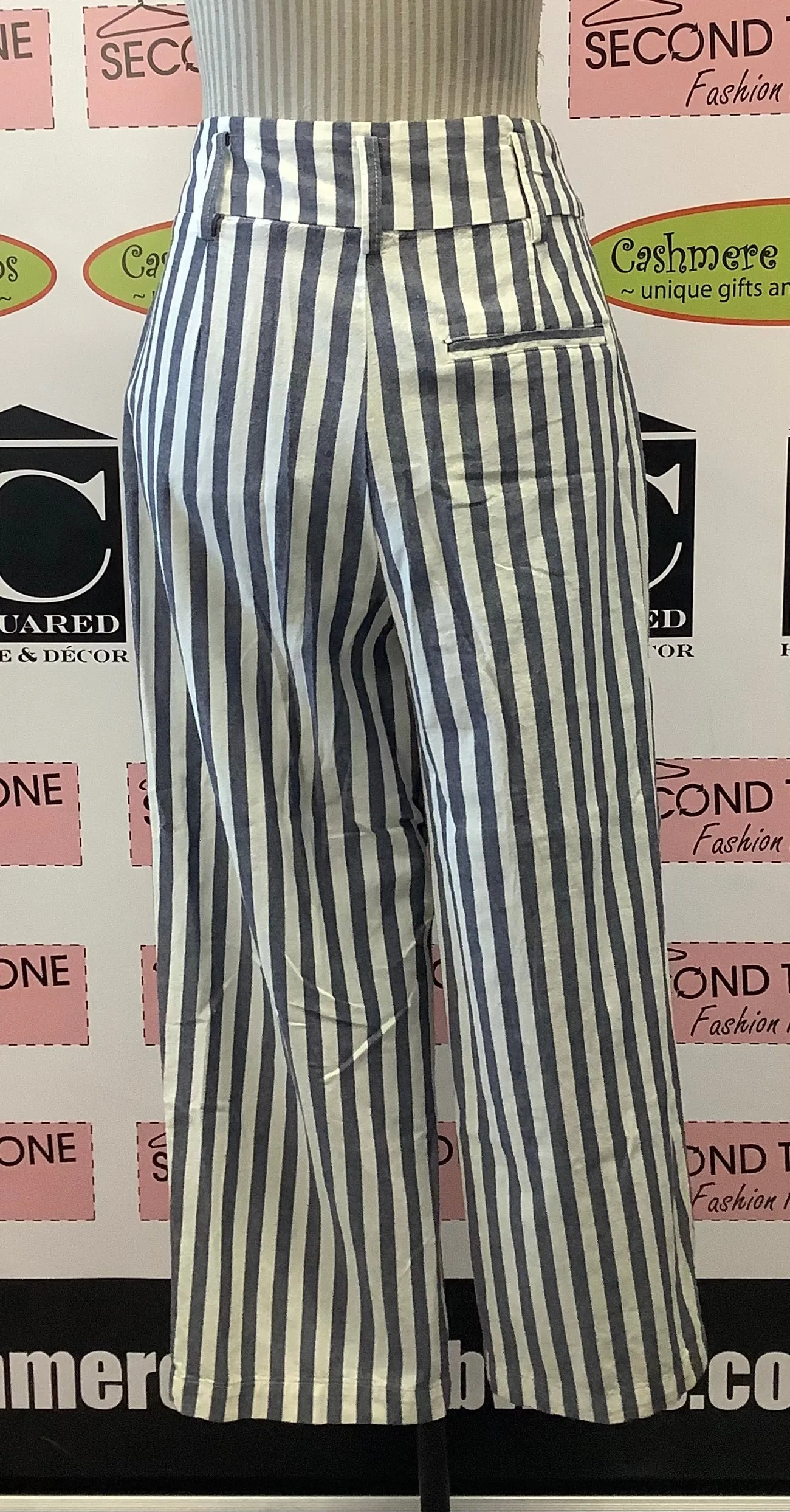 Zara Straight Up Stripe Pants (S)